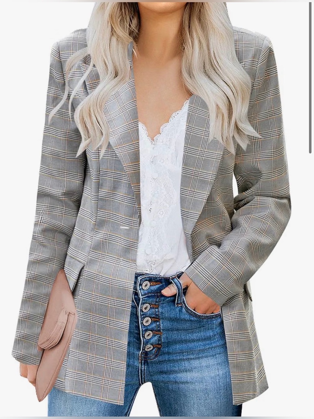Glenplaid blazer. Size L